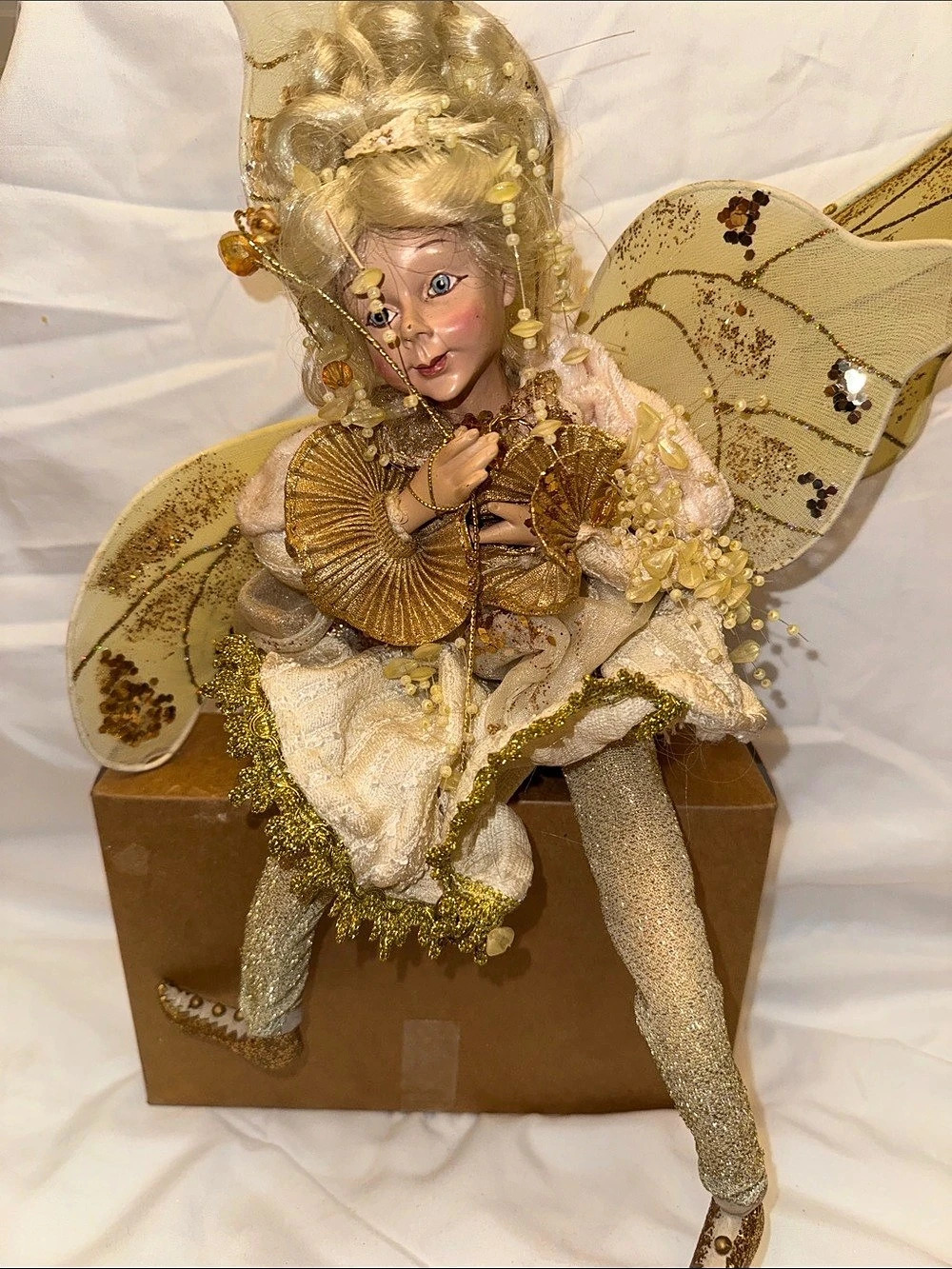 Gold & Cream Fairy Figurine Decor